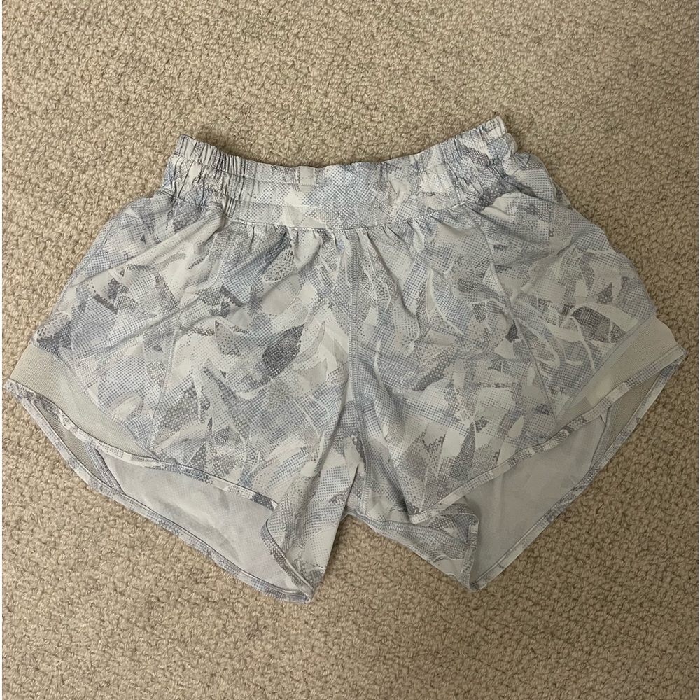 White/Grey Lululemon Hotty Hot Shorts